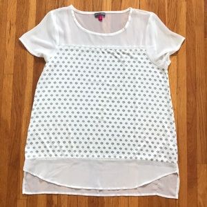 Vince Camuto lightweight sheer tunic top size L